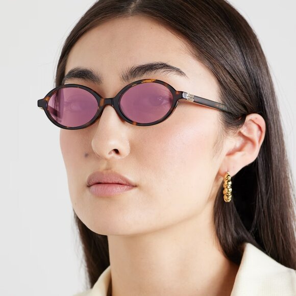 Miu Miu REGARD Men Sunglasses Havana Pink Mirror Silver MU04ZSF VAU50D REGARD - Picture 13 of 14